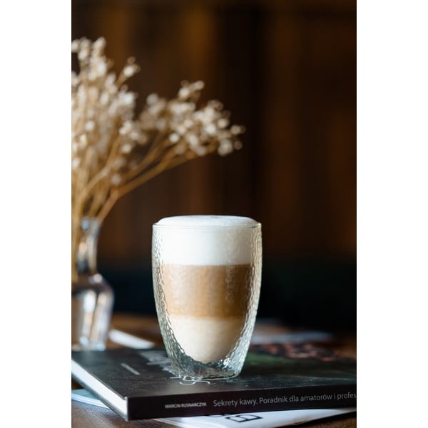 Dvojstenný/na latte sklenený hrnček 350 ml Allessia – Vialli Design-image-1