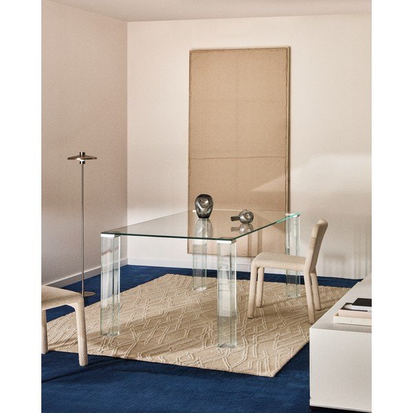 Sklenený jedálenský stôl 90x160 cm Adularia – Kave Home-image-1