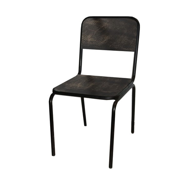 Čierna jedálenská stolička z jedľového dreva Industrial – Antic Line
