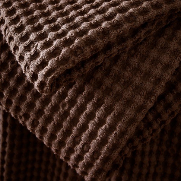 Tmavohnedá bavlnená deka 150x200 cm Jaipur Chunky Waffle – Pineapple Elephant-image-3