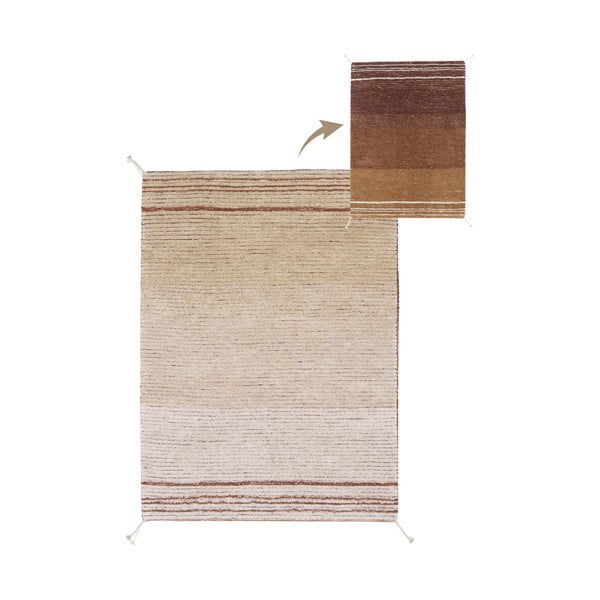 Bavlnený koberec v tehlovej farbe 170x240 cm Twin Toffee – Lorena Canals-image-3