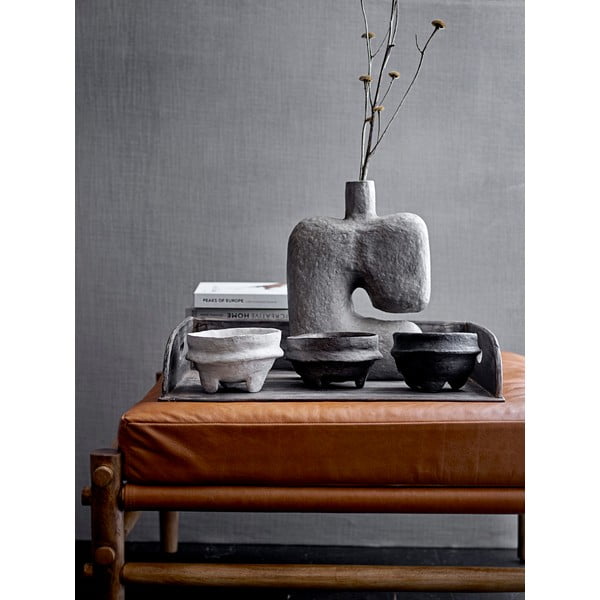 Sivá dekoratívna papierová váza Bloomingville Banael, výška 36 cm-image-1