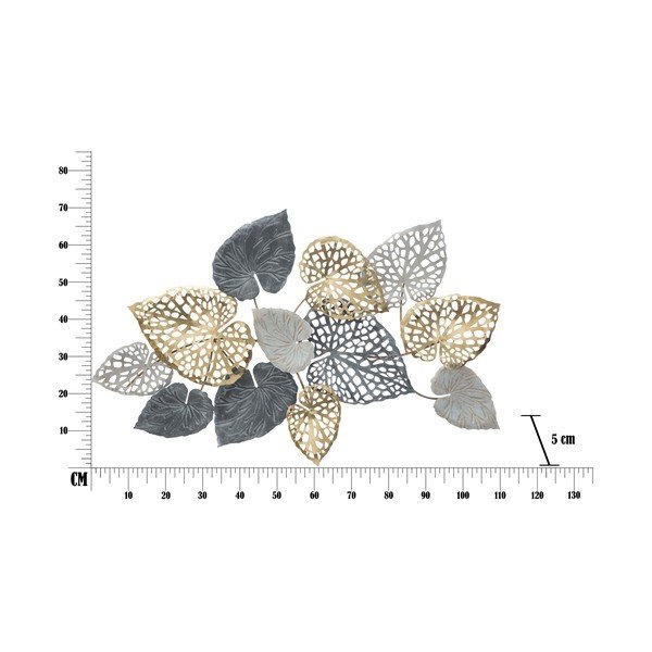 Kovová závesná dekorácia so vzorom listov Mauro Ferretti Ory -C-, 110 x 66 cm-image-2