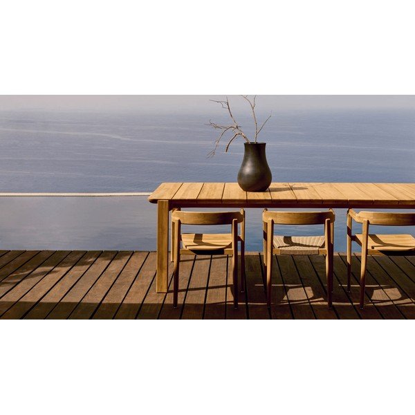 Záhradný jedálenský stôl z tíkového dreva 102x220 cm Icaro – Kave Home-image-2