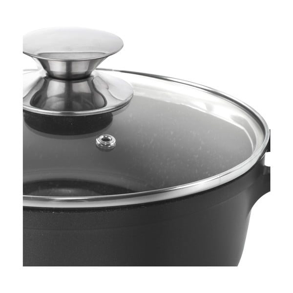 Hrniec s nepriľnavým povrchom Pfluon Granit so sklenenou pokrievkou Orion Grande, ⌀ 20 cm-image-4