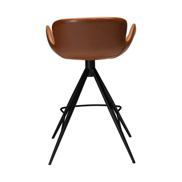 Koňakovohnedá barová stolička z imitácie kože DAN–FORM Denmark Gaia, výška 87 cm-image-2