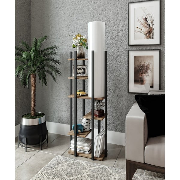 Stojacia lampa v čierno-bielej a prírodnej farbe (výška 84 cm) Vogue – Opviq lights-image-2