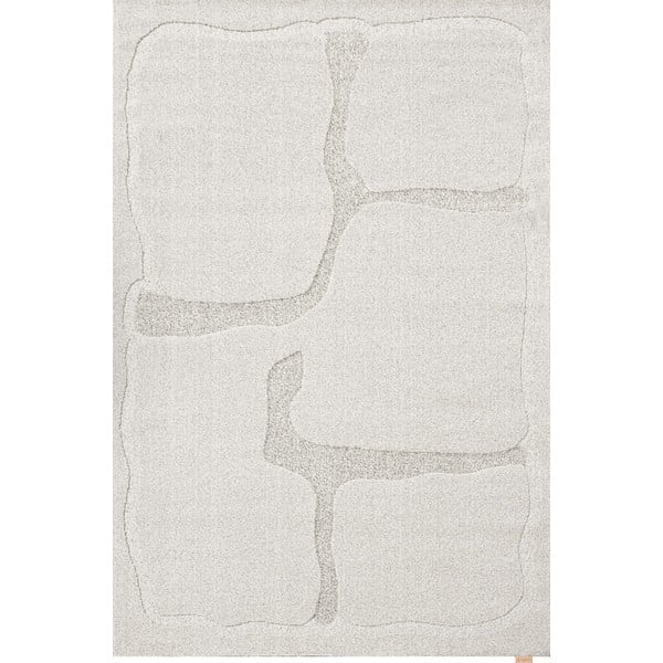 Svetlosivý vlnený koberec 133x190 cm Morphic Organica – Agnella