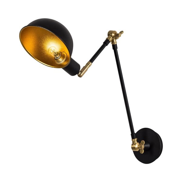 Čierne/v zlatej farbe nástenné svietidlo ø 15 cm Sihen – Opviq lights-image-4