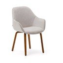 Béžové čalúnené jedálenské kreslo Aleli – Kave Home