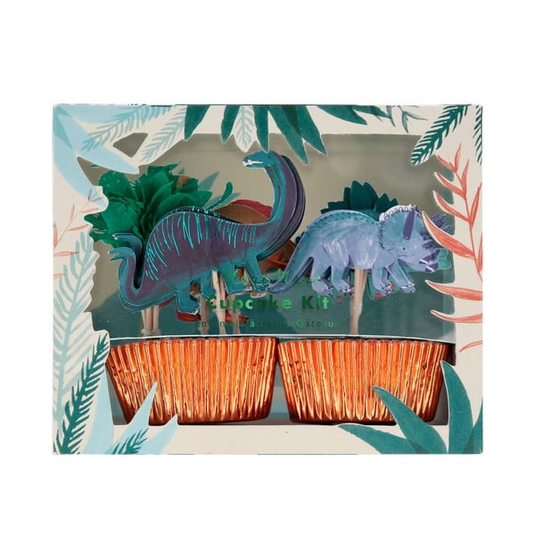 Papierové košíčky v súprave 24 ks Dinosaur Kingdom – Meri Meri