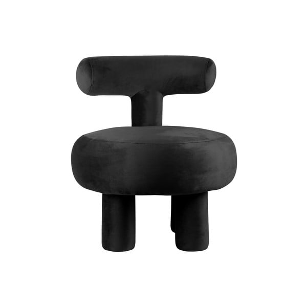 Čierne zamatové kreslo Abrazo – Leitmotiv-image-1