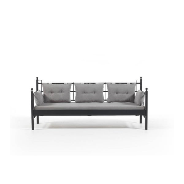 Sivá trojmiestna vonkajšia sedačka Lalas DKS, 96 × 209 cm