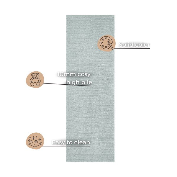Svetlomodrý behúň Mint Rugs Supersoft, 80 x 250 cm-image-4
