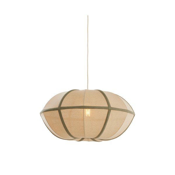 Krémovobiele závesné svietidlo s textilným tienidlom Mirelys – Light & Living-image-2