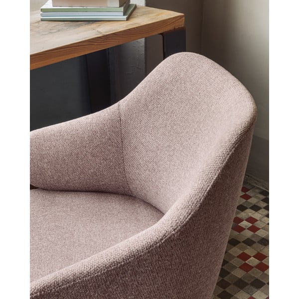 Svetloružová kancelárska stolička Kave Home Einara-image-3