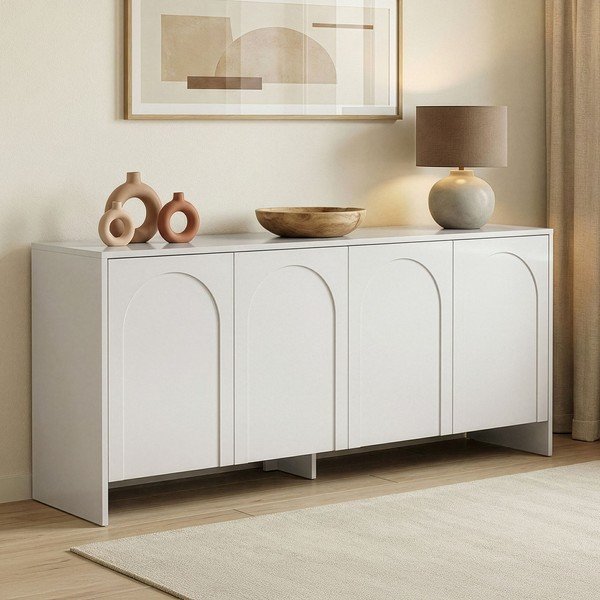 Biela komoda 180x80x45 cm Arlen  – Kalune Design-image-2