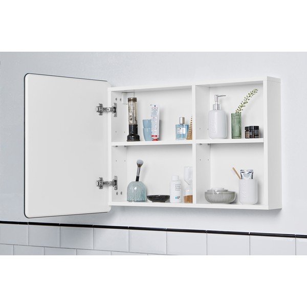 Biela závesná/so zrkadlom kúpeľňová skrinka 80x58 cm Color Bath – Tom Tailor-image-1