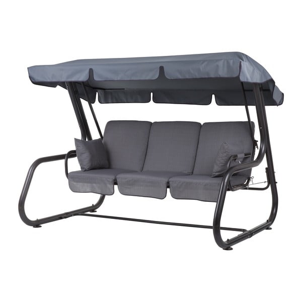 Sivá kovová záhradná hojdačka Rimini – Dajar