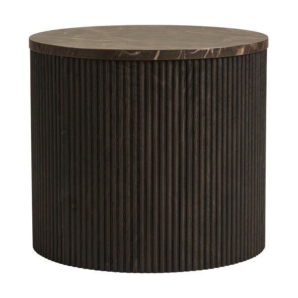 Okrúhly odkladací stolík s doskou v dekore mramoru ø 45 cm Rota – House Nordic-image-3