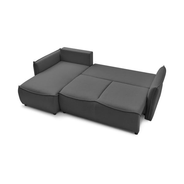 Tmavosivá rozkladacia rohová pohovka (ľavý roh) Leon – Bobochic Paris-image-4