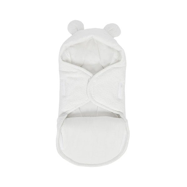 Biela detská zavinovačka z materiálu buklé 45x80 cm – Meowbaby-image-3