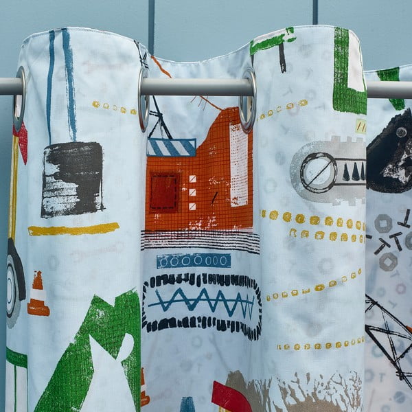 Modrý detský záves 2 ks 168x183 cm Digger Dreams – Catherine Lansfield-image-3