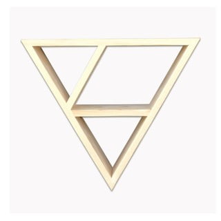 Nástenná polica z dreva Simple Triangle