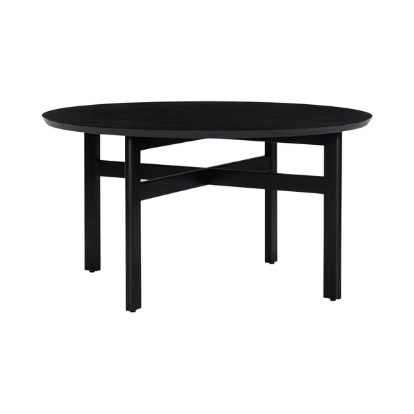 Čierny okrúhly konferenčný stolík ø 80 cm Fjord – Hübsch-image-2