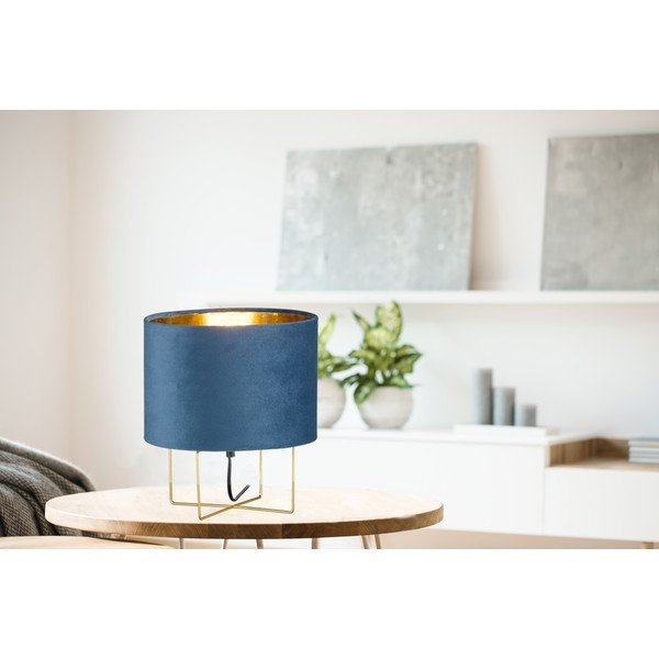 Modrá stolová lampa Fischer & Honsel Aura, výška 32 cm-image-2