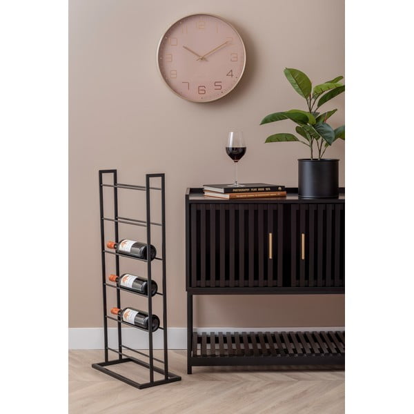 Čierny kovový regál na víno počet fliaš 5 38x84,5x20 cm Single Floor – PT LIVING-image-4