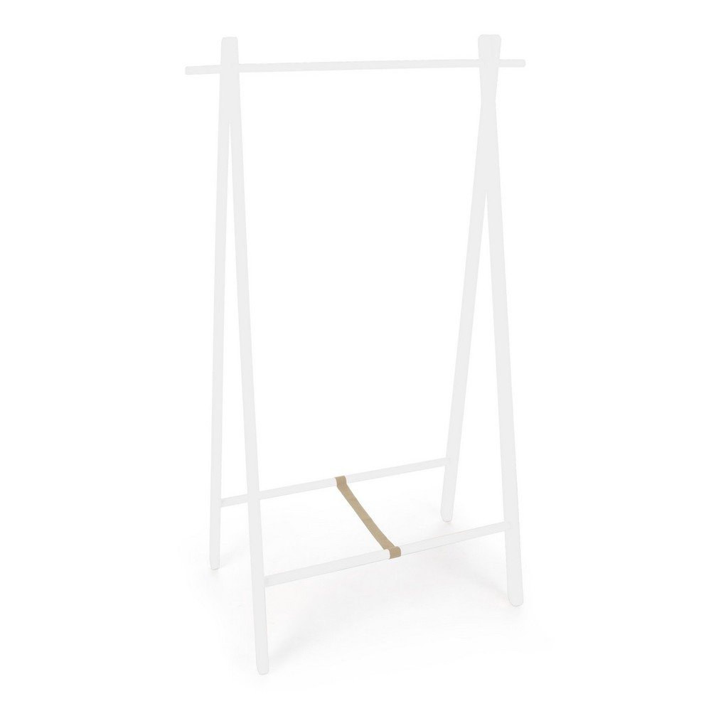 E-shop Biely stojan na oblečenie z brezového dreva 91x151x50 cm Daiki – Yes Everyday
