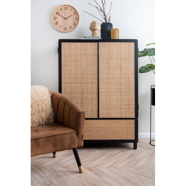 Čierna drevená skriňa Leitmotiv Galant-image-1