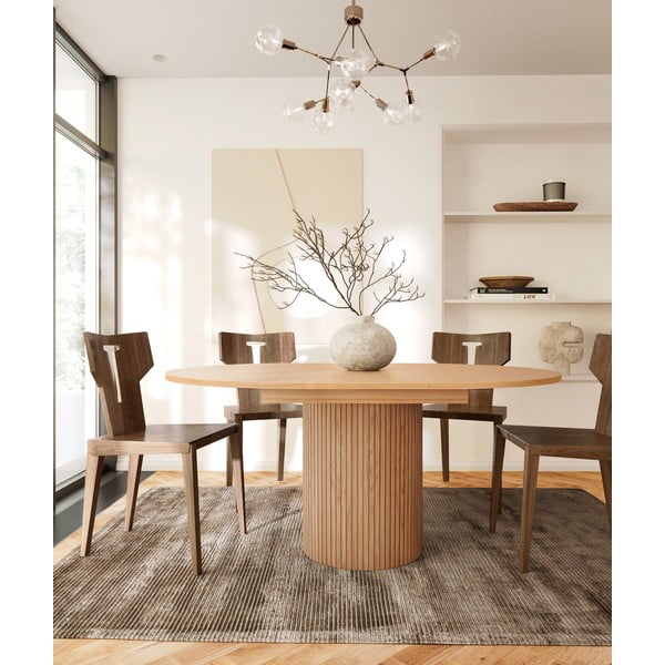Okrúhly rozkladací jedálenský stôl v dekore duba ø 115 cm Malaga – Bonami Selection-image-1