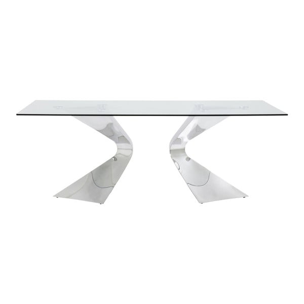 Jedálenský stôl s nohami v striebornej farbe Kare Design Gloria