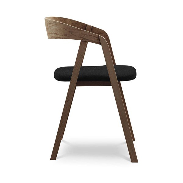 Čierne jedálenské kreslo z masívneho dreva Erika – Makamii-image-2