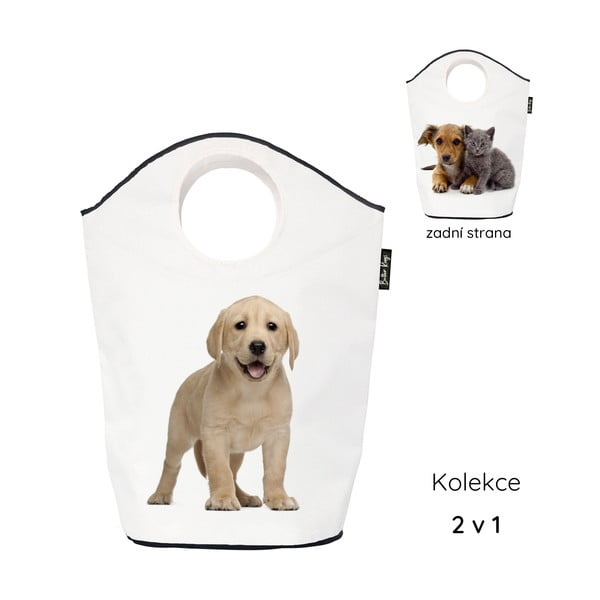 Biely látkový detský kôš na hračky 57x26x70 cm The Cutest Ones – Butter Kings-image-2