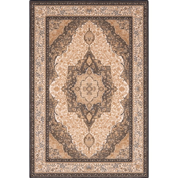 Svetlohnedý vlnený koberec 133x180 cm Charlotte – Agnella
