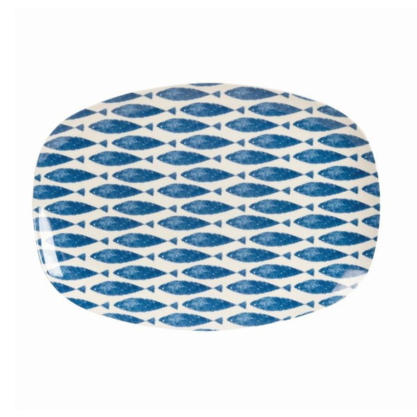 Melaminový servírovací tanier Couture Fishie, 30x21 cm