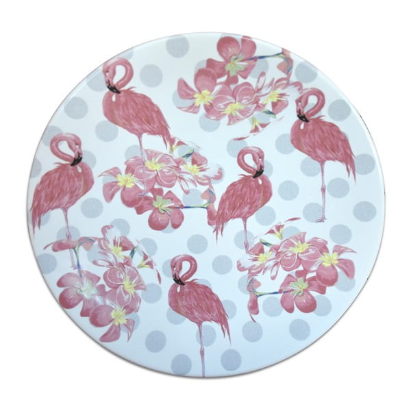 Keramický tanier Flamingos, ⌀ 25 cm