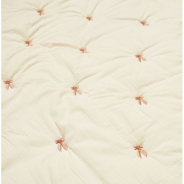 Svetložltá/ružová prešívaná detská deka z Bio bavlny 90x120 cm Bows – Cam Cam Copenhagen-image-2