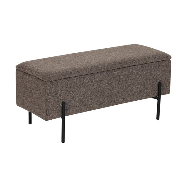 Hnedá lavica z textílie buklé Watford – House Nordic-image-3