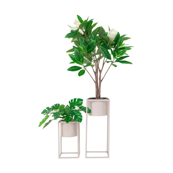 Súprava 2 béžových kovových kvetináčov House Nordic Marla-image-1