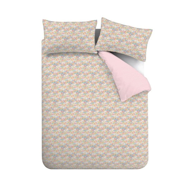 Ružové obliečky na jednolôžko 135x200 cm Darcy Floral – Catherine Lansfield