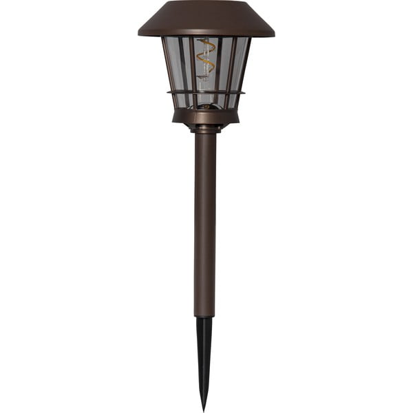 Hnedé vonkajšie solárne LED svietidlo Star Trading Fergus, výška 35 cm-image-2