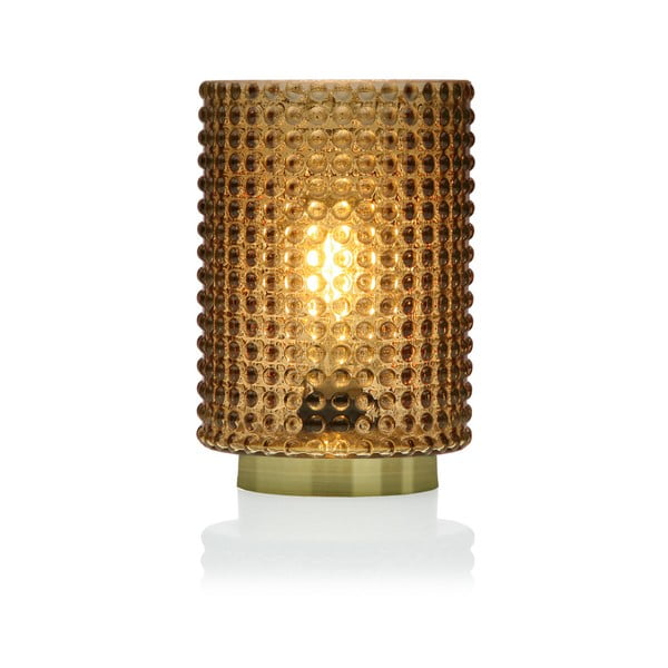 Žltá sklenená olejová LED lampa Versa Relax, ⌀ 12 cm