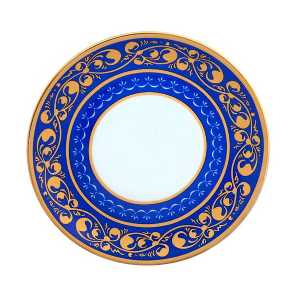 Modro-biely porcelánový tanier Vivas Royal, Ø 23 cm