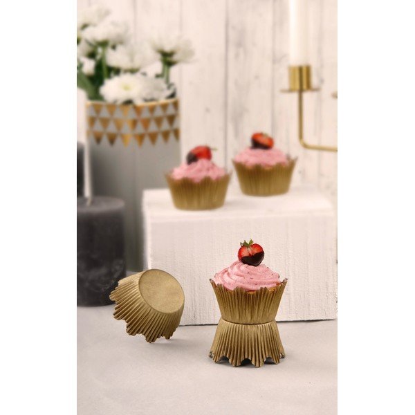 Súprava 60 papierových košíkov na pečenie v zlatej farbe Dr. Oetker Gold, ø 5,5 cm-image-1