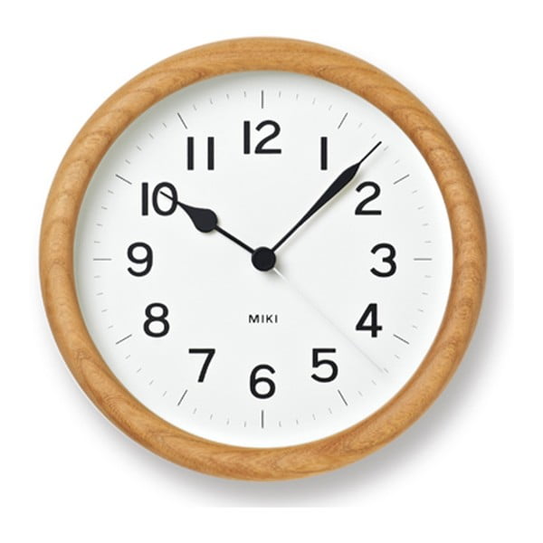 Stolové a nástenné hodiny s dreveným rámom Lemnos Clock, ⌀ 14,8 cm
