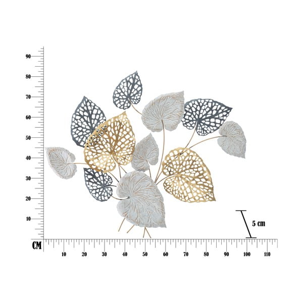 Kovová závesná dekorácia so vzorom listov Mauro Ferretti Ory -B-, 100 x 80 cm-image-2